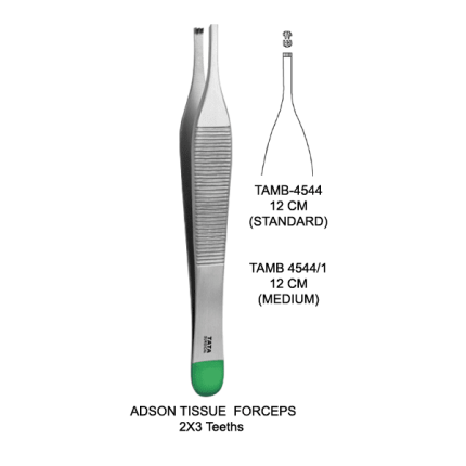 Adson Tissue Forceps 2X3 Teeths (Standard) - 12cm Tool