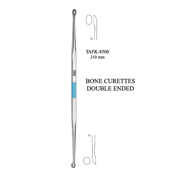 BONE-CURETTES-DOUBLE-ENDED-TAFK-8500-210-mm.png Bone Curettes Double Ended - Premium 210mm Instrument - Image 1