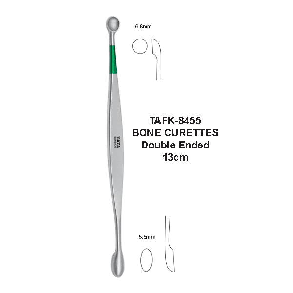BONE-CURETTES-Double-Ended-13cm-TAFK-8455.png Bone Curettes Double Ended 13cm - Best Precision Tool - Image 1