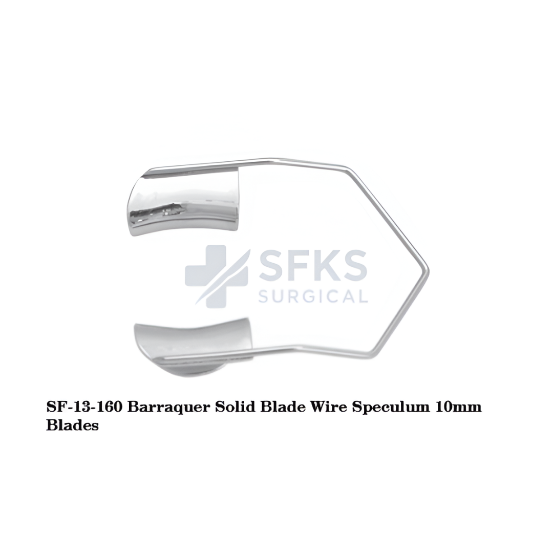 Barraquer Solid Blades Wire Speculum 13160 Barraquer Solid Blade Speculum 10mm Blades - Eye Speculum - Image 1