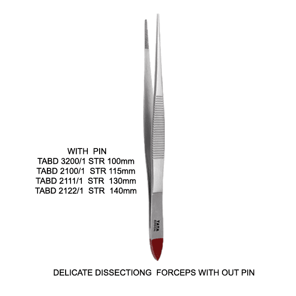 DELICATE-DISSECTIONG-FORCEPS-WITH-OUT-PIN.png Delicate Dissecting Forceps Without Pin - Premium Tools - Image 1