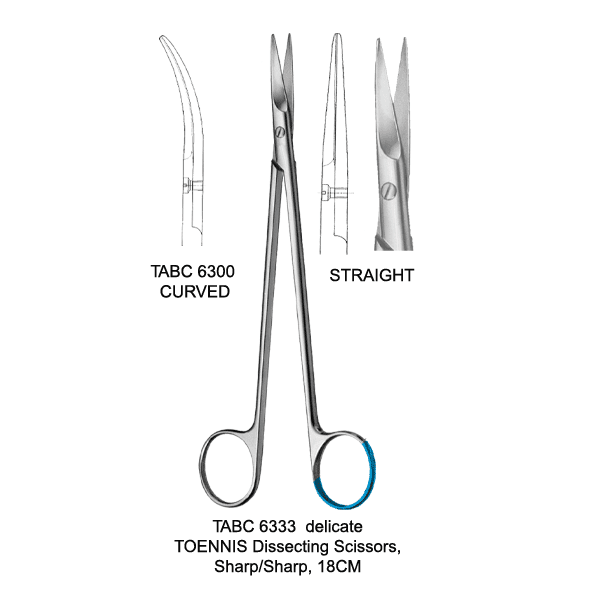 Delicate-TOENNIS-Dissecting-Scissors-Sharp-Sharp.png Delicate TOENNIS Dissecting Scissors - Image 1