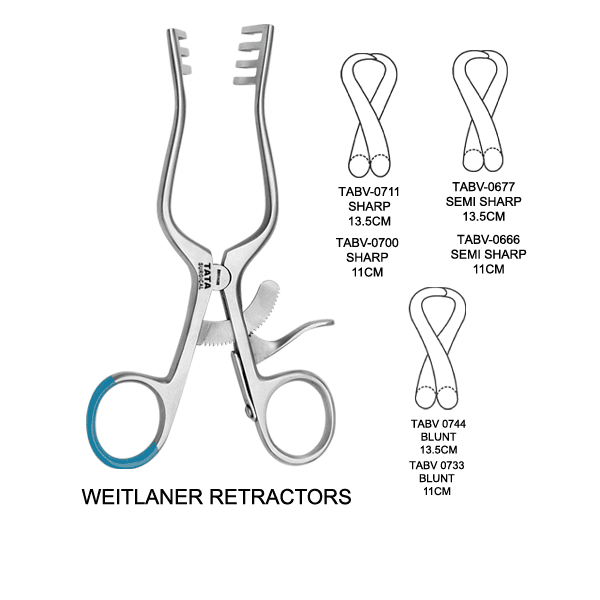 FREER-SKIN-HOOK-2PRONGS-SHARPDEPTH-3.png Weitlaner Retractor Sharp Tip 3X4 Prong 13.5Cm - Image 1