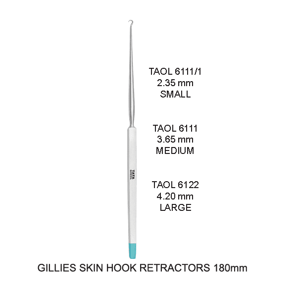 GILLIES-SKIN-HOOK-RETRACTORS-180mm.png Gillies Skin Hook Retractors 180Mm - Image 1