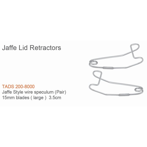JAFFE-LID-RETRACTORS-JAFFE-STYLE-WIRE-SPECULUM-15mm-Blades-TADS-200-8000.jpg Jaffe Lid Retractors Pair - 15mm Wire Speculum - Image 1
