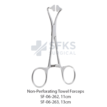 Non-Perforating Towel Forceps 13cm - Non-Penetrating Drape Clamp | SF-06-263