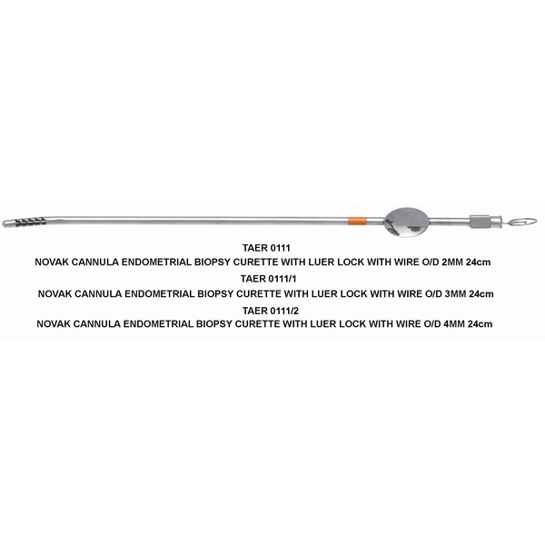 Novak-Cannula-Endometrial-Biopsy-Currette-with-luer-lock-with-wire-O0d-2mm-24cm-TAER-0111.jpg Novak Cannula Endometrial Biopsy Curette with Luer Lock & Wire 24cm - Image 1