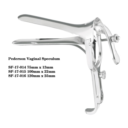 Pederson Vaginal Speculum SF-17-14 75x13mm Narrow Blade - SFKS SURGICAL