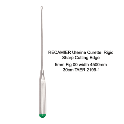 Recamier Uterine Curette Rigid Sharp Cutting Edge - Best