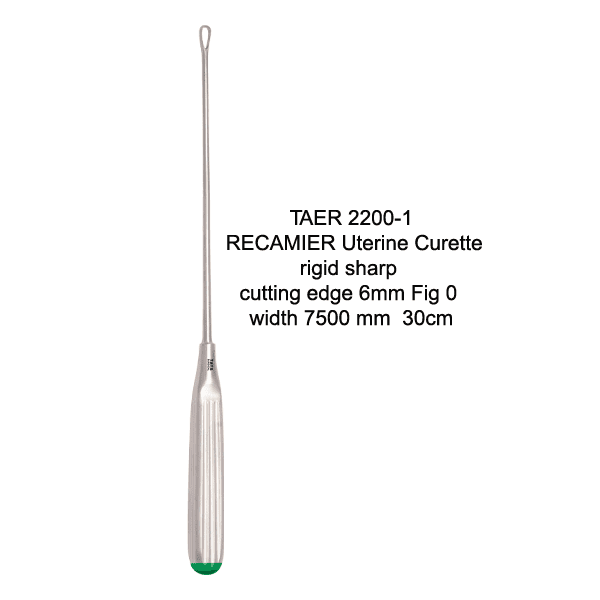 RECAMIER-Uterine-Curette-rigid-sharp-cutting-edge-6mm.png RECAMIER Uterine Curette rigid sharp cutting edge 6mm - Image 1