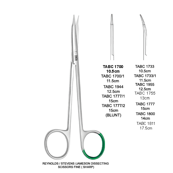 Reynolds-Stevens-Jameson-Dissecting-Scissors-Fine-Sharp.png REYNOLDS / STEVENS / JAMESON DISSECTING SCISSORS FINE - Image 1