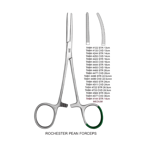 Rochester-Pean-Forceps.png Precision Rochester Pean Forceps – Medical-Grade Hemostatic Instrument - Image 1