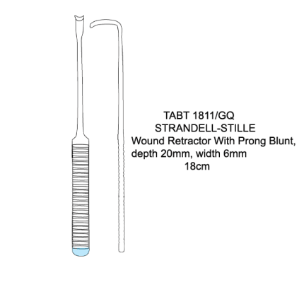Strandell-Stille Wound Retractor 20Mm, Width 6Mm 18Cm