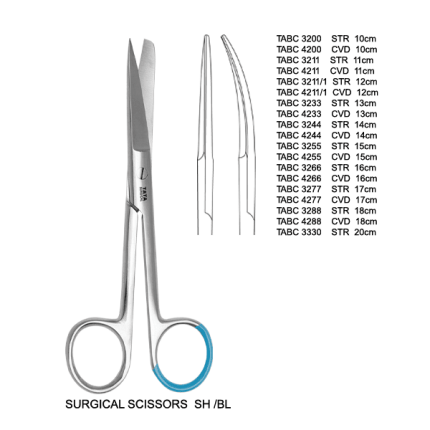 SURGICAL SCISSORS SH /BL TABC 3200