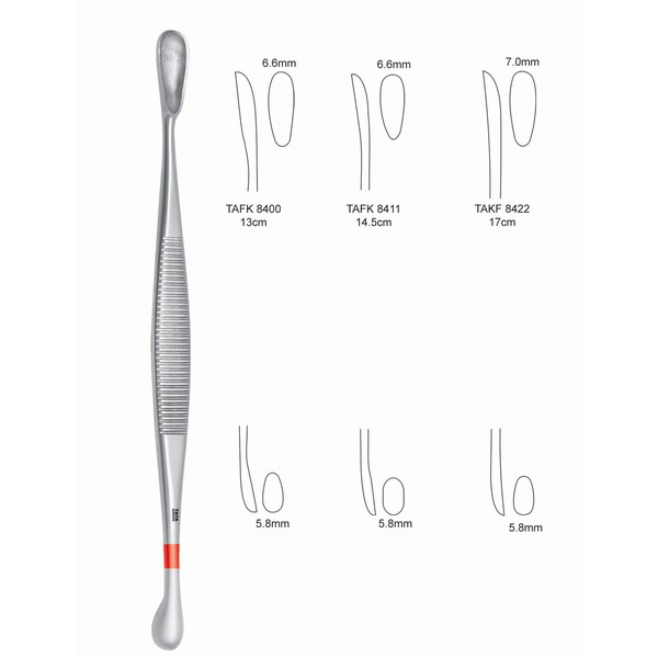 Volkmann-bone-curette-TAFK-8400.jpg Volkmann Bone Curette - Best 13cm to 17cm Double Ended - Image 1
