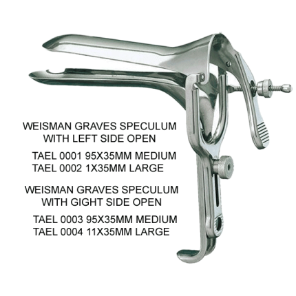 Weisman Graves Speculum With Left Side Open