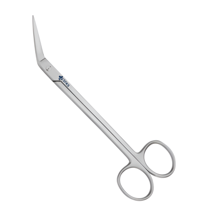 Angular Locklin Scissor SF-DE-1350 16cm Curved Angled 25° AISI 420 Manufacturer Sialkot
