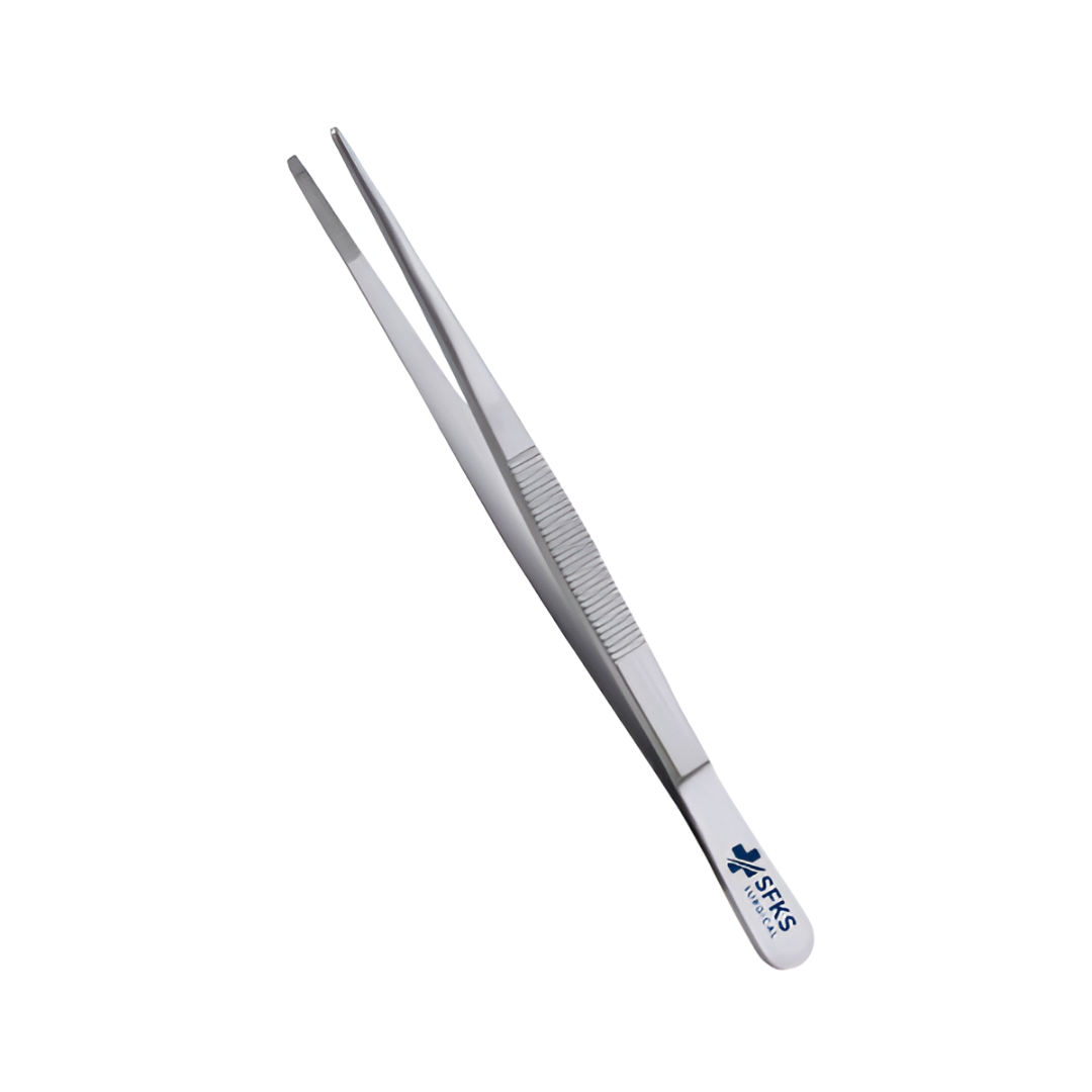 Dressing Forcep 14cm DE 656 Dressing Forceps Serrated Straight 14cm SF-DE-656 Manufacturer Sialkot