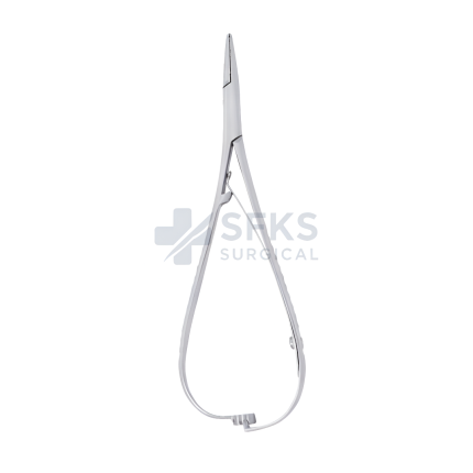 SF-09-201 Mathieu Needle Holder 14cm Hole Tip Groove Tip For Elastic Ligatures - Stainless Steel Manufacturer Exporter SFKS Surgical Pakistan