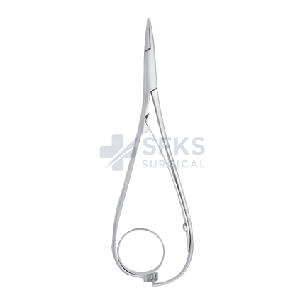 SF-09-200 Orthodontic Mathieu Needle Holder 14cm Extra Fine Beak With Ring - Finer Serration for O-Rings and Needles - Manufacturer Exporter