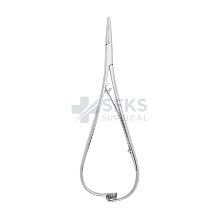 SF-09-208 Mosquito Mathieu Needle Holder 14cm Fine Beak Straight Serration Manufacturer Exporter SFKS Surgical Pakistan